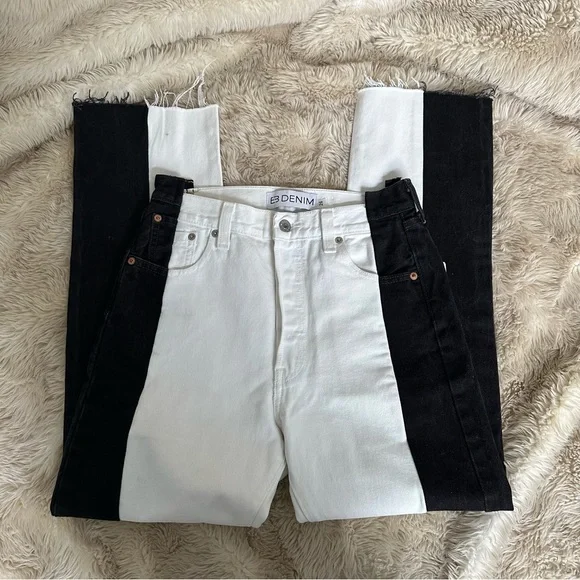 EB Denim Two Toned Black and White jeans